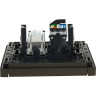 Двойная розетка TV+RJ45 IEK FORTEPIANO категория 5E FP336 серый FP-AK20-1-K03