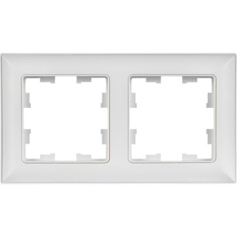 Рамка 2-местная IEK BRITE R-M22-12-K91 РУ-2-БрАБ арктич. бел./бел.