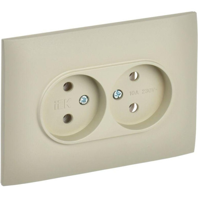 Розетка 2-постовая IEK SKANDY SK-R20-10-K10-F
